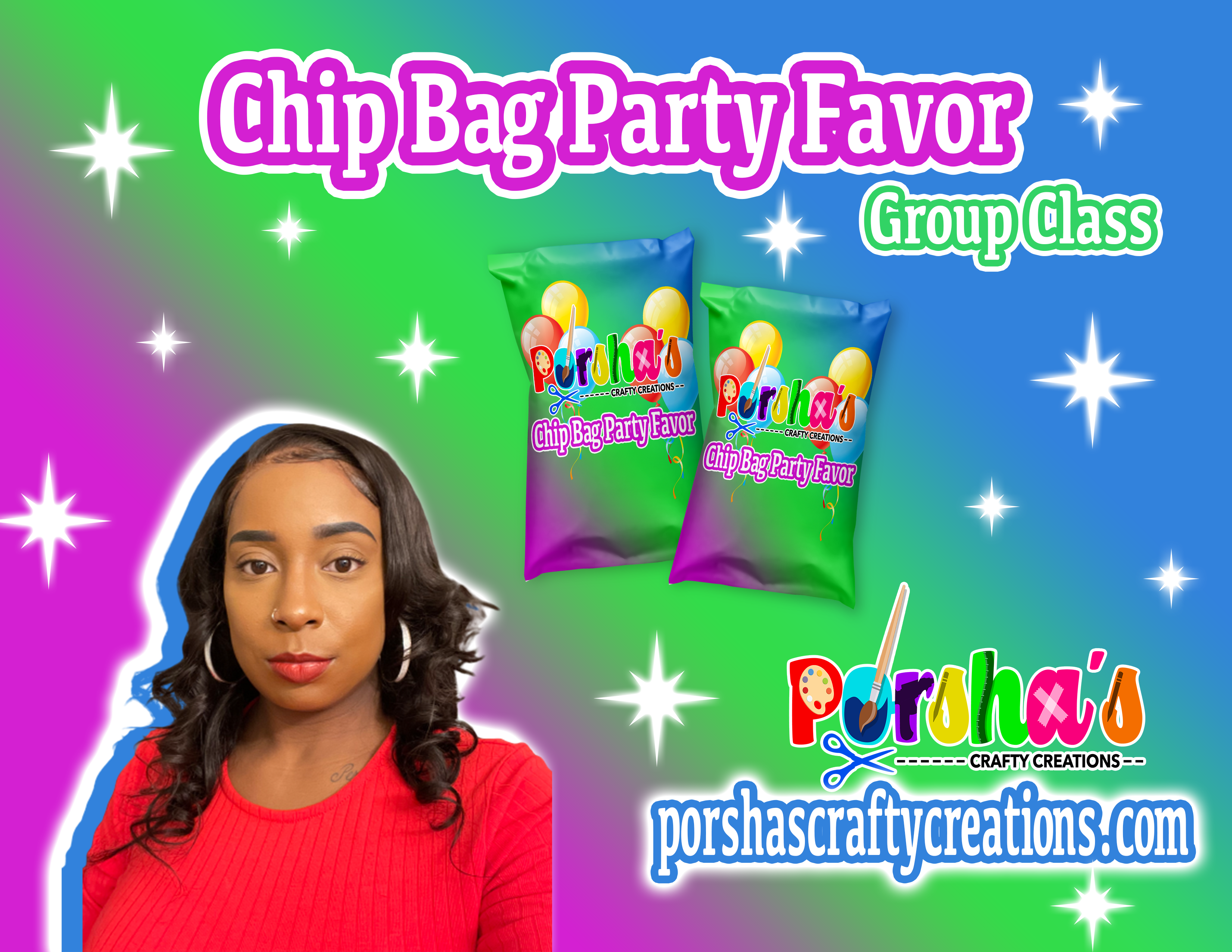 Online Making Custom Chip Bag Party Favors Course · Creative Fabrica