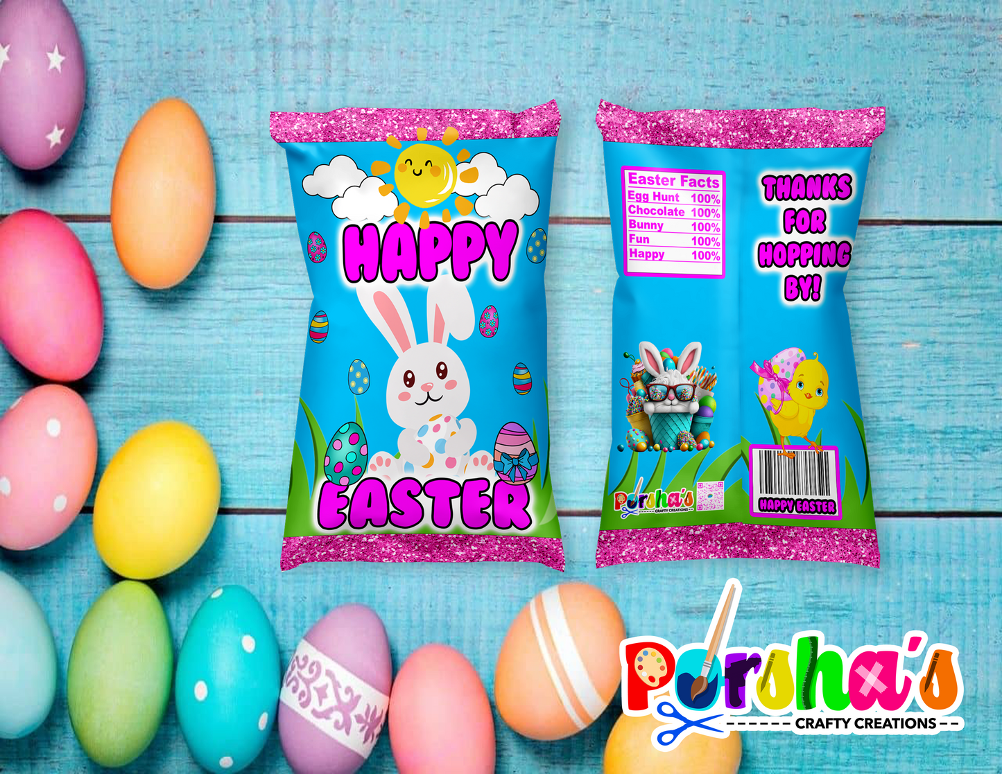 Easter Bunny Chip Bag **Digital Download