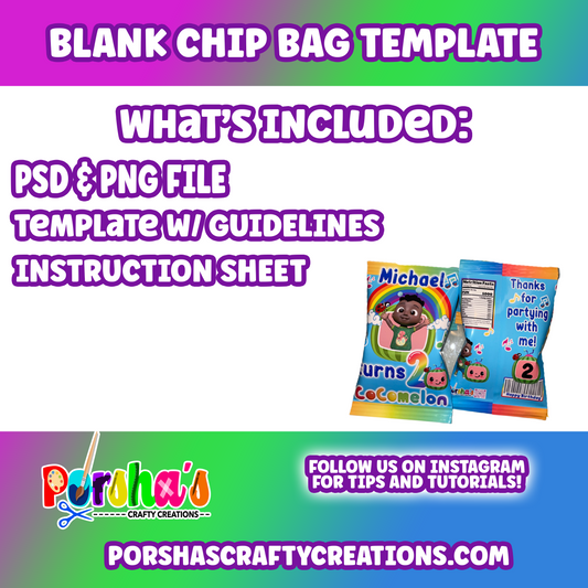 Blank Chip Bag Template